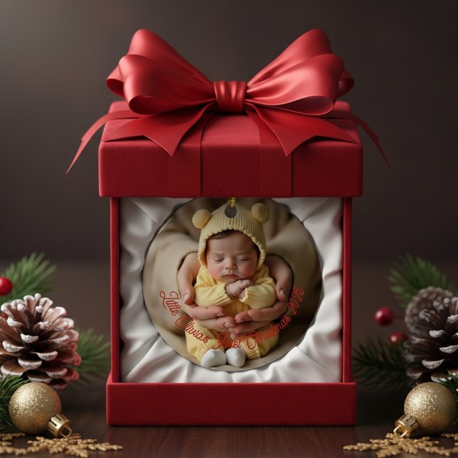 Första julprydnaden för bebisen julgransprydnad keramik (Skapare uppladdad)