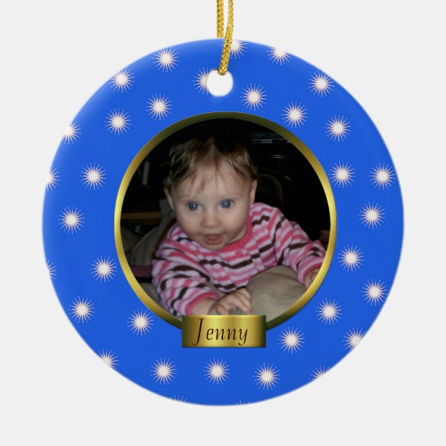 Första julprydnaden julgransprydnad keramik (Framsidan)