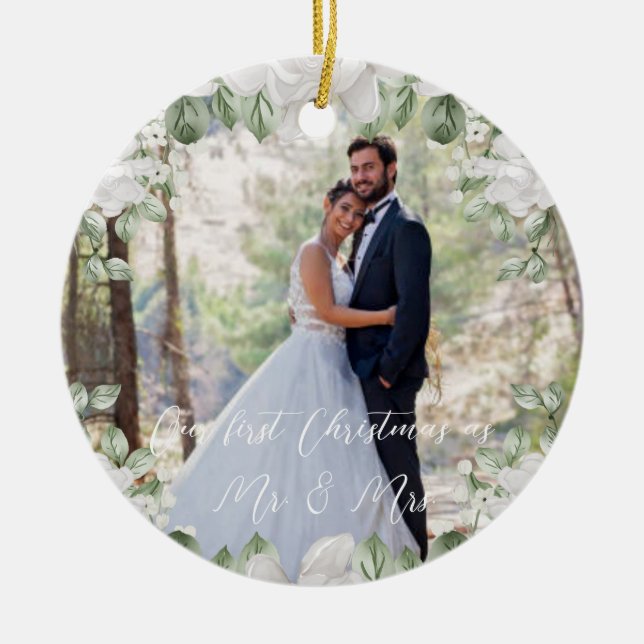 Första julprydnaden julgransprydnad keramik (Framsidan)