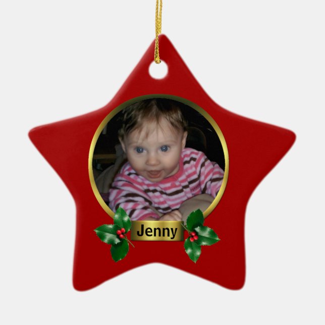 Första julprydnaden julgransprydnad keramik (Framsidan)