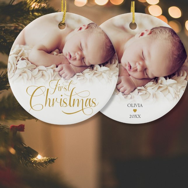 Första julskript 2 Foton Ornament (Skapare uppladdad)