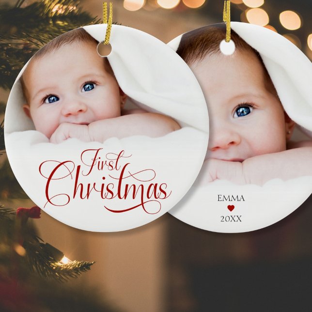 Första julskript 2 Foton Ornament (Skapare uppladdad)