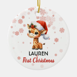 Första julsöt Giraffe baby Ornament