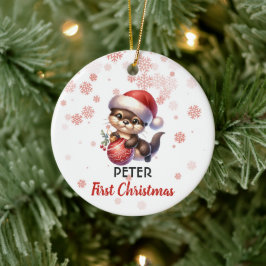 Första julsöt Otter baby Ornament