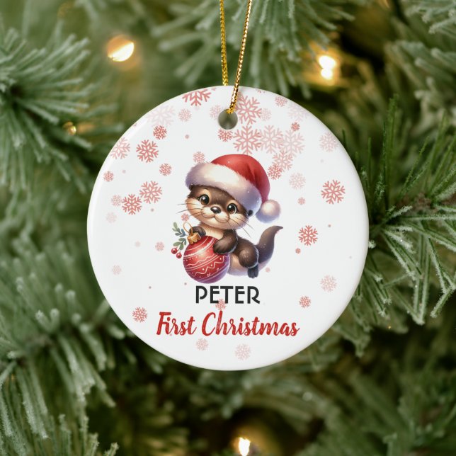 Första julsöt Otter baby Ornament (Träd)