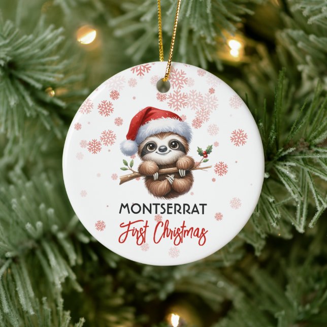 Första julsöt Sloth baby Ornament (Träd)