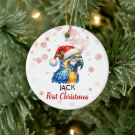 Första julsöta Macaw Parrot baby Ornament