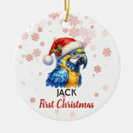 Första julsöta Macaw Parrot baby Ornament