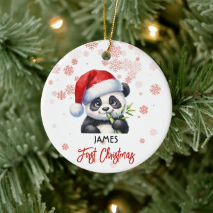 Första julsöta Panda baby Ornament