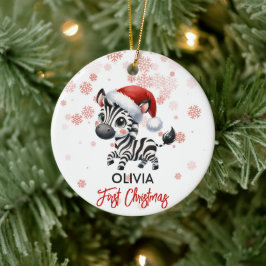 Första julsöta Zebra baby Ornament