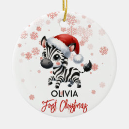 Första julsöta Zebra baby Ornament