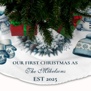 Första julstämningen julgransmatta borstad polyester