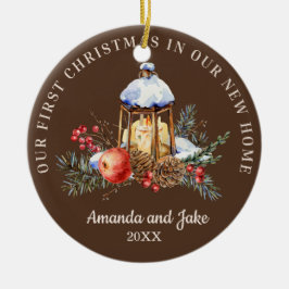 Första julstämningen julgransprydnad keramik