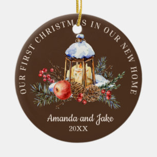 Första julstämningen julgransprydnad keramik