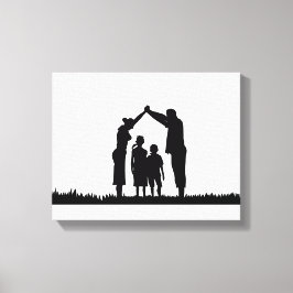 första jultoman,,familjekristmas,familjematchning canvastryck