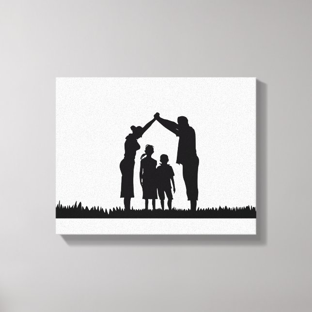 första jultoman,,familjekristmas,familjematchning canvastryck (Framsida)