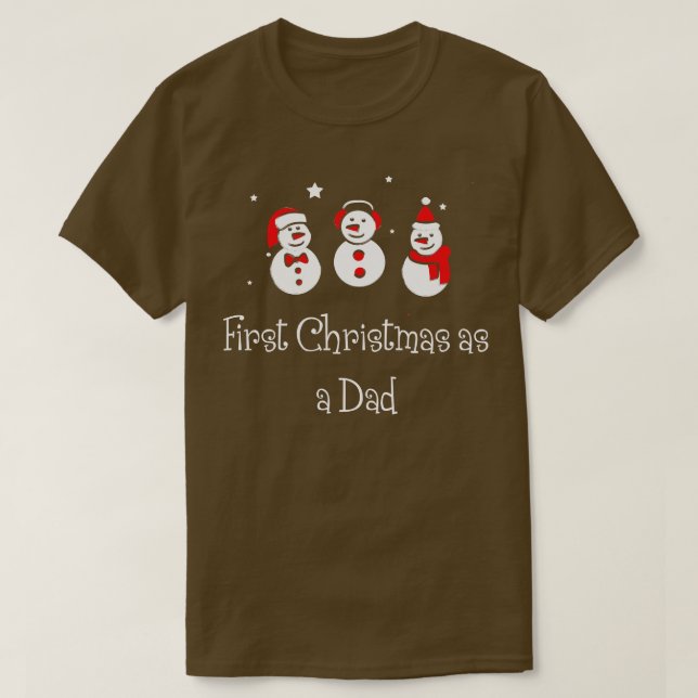 Första jultoman som en pappa-begravning - Familjej T Shirt (Design framsida)