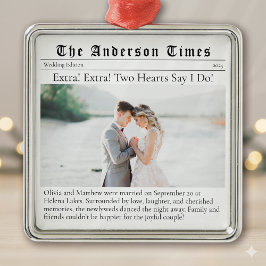 Första jultomten | Bröllop meddelande Julgransprydnad Metall