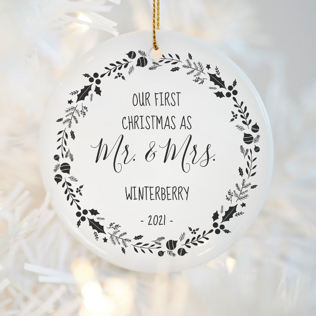 Första jultomten - Gift foto Julgransprydnad Keramik (Skapare uppladdad)