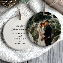 Första jultomten, gift modern, minimalistiskt foto