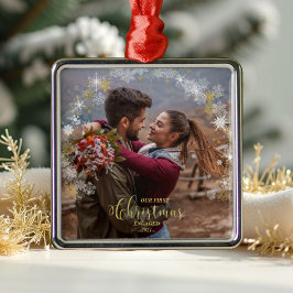 Första jultomten - Utandning Giltig Förlovning Julgransprydnad Metall