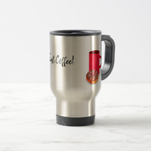 Första kaffe! Isolerad resekaffemug Resemugg
