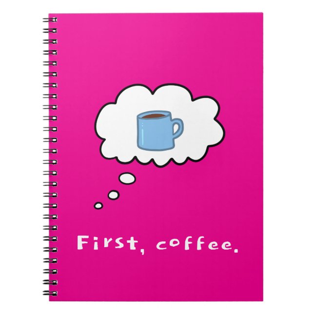 Första kaffeMagentan Anteckningsbok (Framsidan)