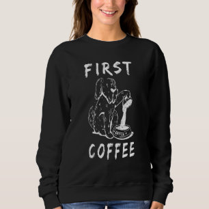 Första kaffet Jag hatar morgnar Tunn is Söt Hand D T Shirt