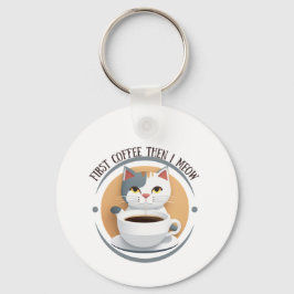 Första kaffet, sen matar jag kål nyckelring