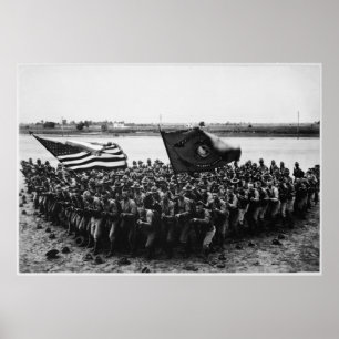 Första kampen mot en grupp av Världskrig I-marinso Poster