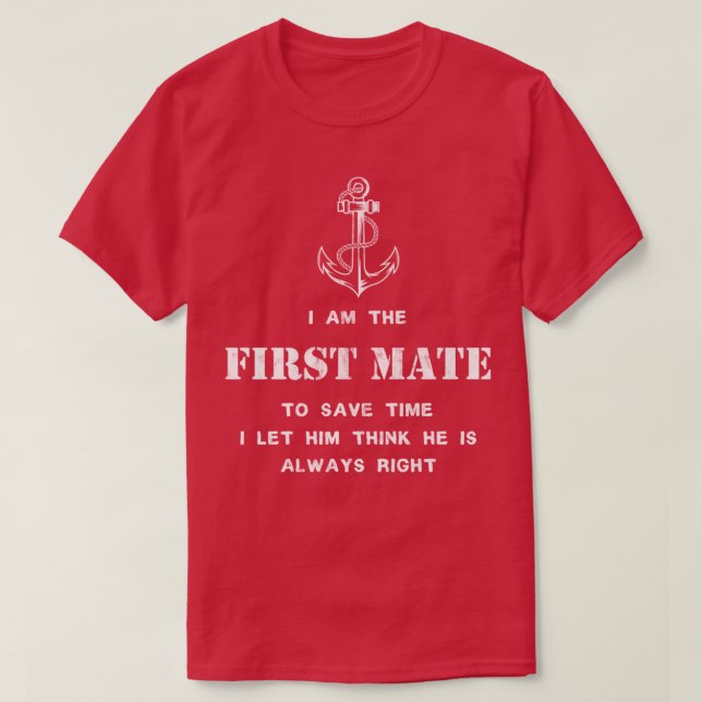 Första kapten... Jag låter honom tänka alltid ha r T Shirt (Design framsida)