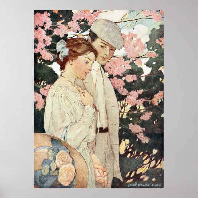 Första Kärlek av Jessie Willcox Smith Poster (Framsidan)