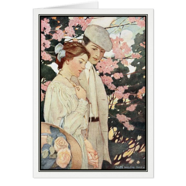 Första kärlek vid den Jessie Willcox smeden Hälsningskort (Framsidan)