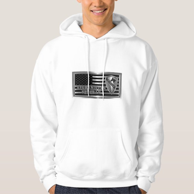 Första kavalleridivisionen Afghanistan Veteran Hoodie (Framsida)