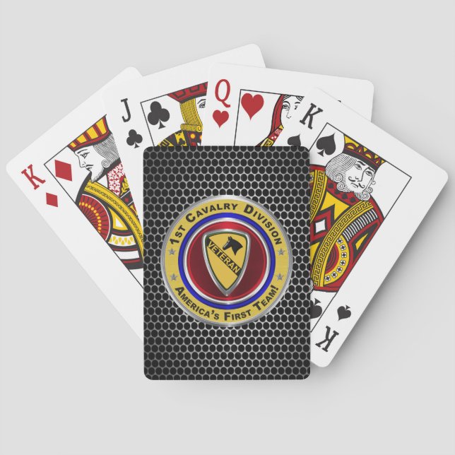Första kavalleridivisionen Veteran Casinokort (Baksidan)