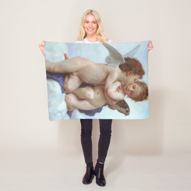 Första Kiss, Kärlek och Psyche, Bouguereau Fleecefilt (På plats)
