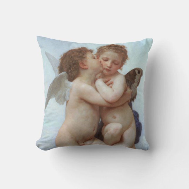 Första Kiss, Kärlek och Psyche, Bouguereau Kudde (Framsida)