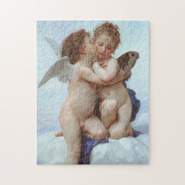 Första Kiss, Kärlek och Psyche, Bouguereau Pussel (Vertikal)