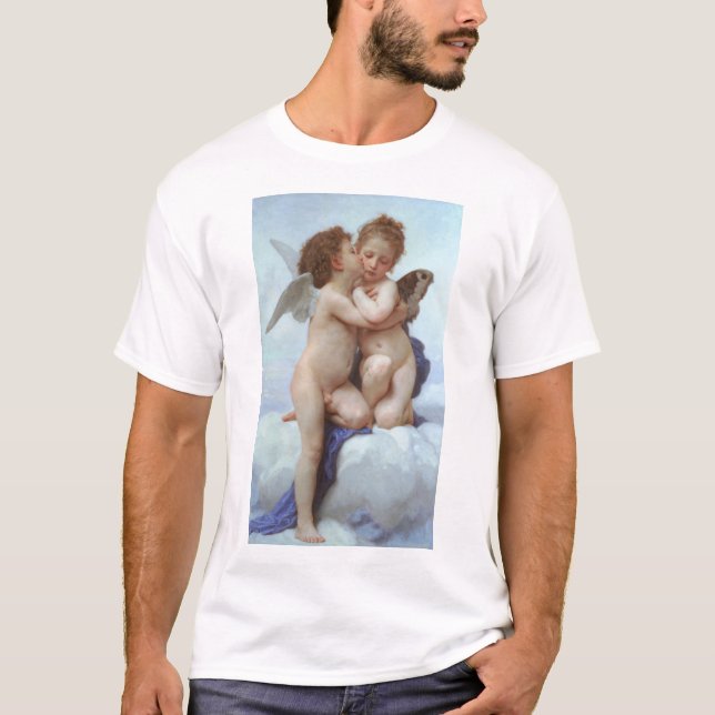 Första Kiss, Kärlek och Psyche, Bouguereau T Shirt (Framsida)
