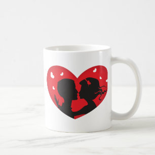 Första Kiss Red Heart Mugg