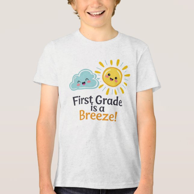 Första klass är en bris – Söt moln T Shirt (Framsida)