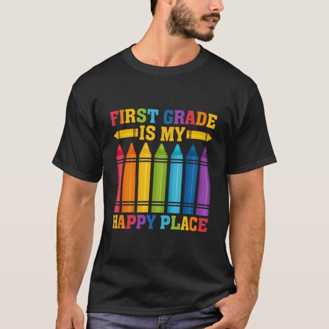 Första Klass är min Kindergarten Scho, som jag lär T Shirt (Framsida)