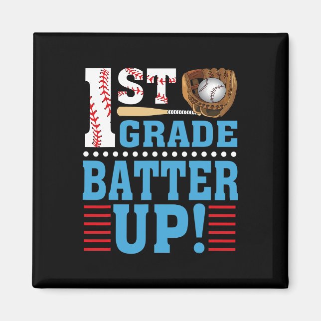 Första Klass Back to school 1:a Klass-batter uppåt Magnet (Framsidan)