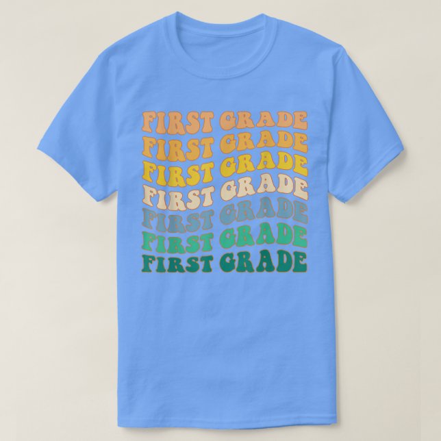 Första Klass Back to school för lärare och T Shirt (Design framsida)