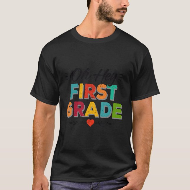 Första Klass Back to school-lärare Studenter T Shirt (Framsida)