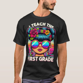 Första Klass-dagen Flickls Småbarn Kids Messy Bu T Shirt