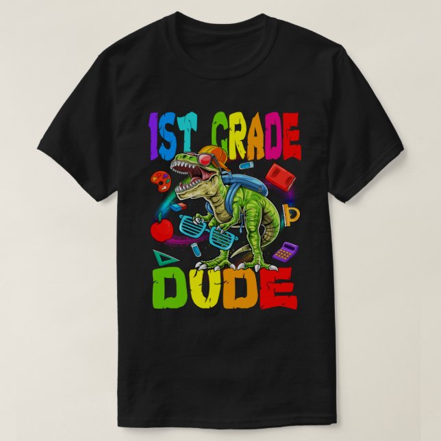 Första Klass, Dinosaur Back to school T Shirt (Design framsida)