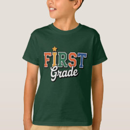 Första klass - Färgglad design för tillbaka till s T Shirt