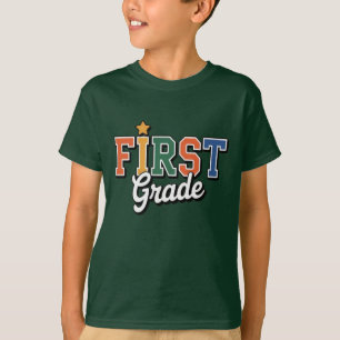 Första klass - Färgglad design för tillbaka till s T Shirt