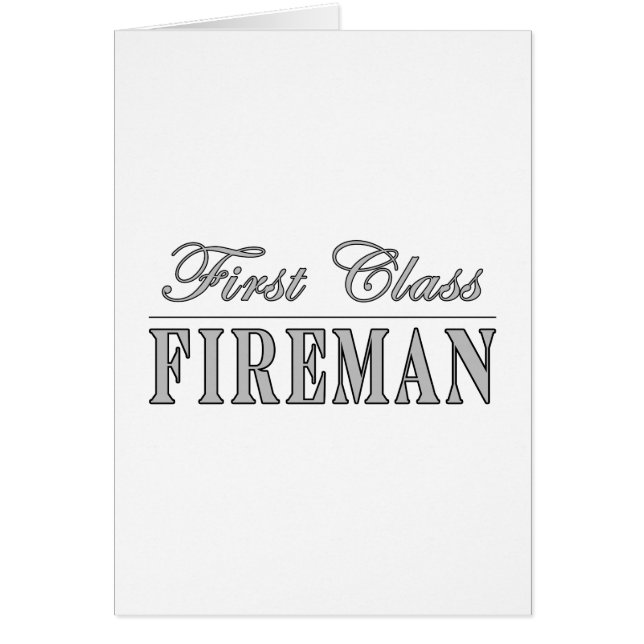 Första klass Fireman Hälsningskort (Framsidan)